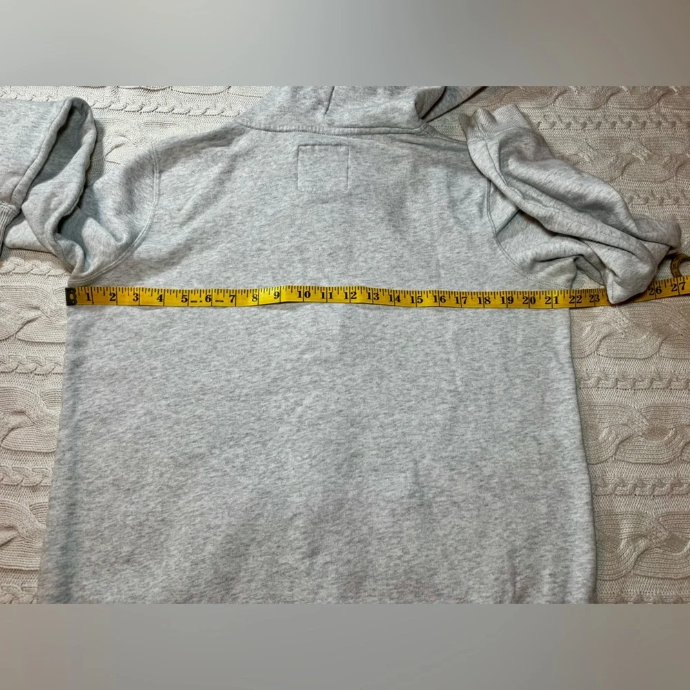 Hollister Light Gray Hoodie with Navy Blue Stitched Logo #1558